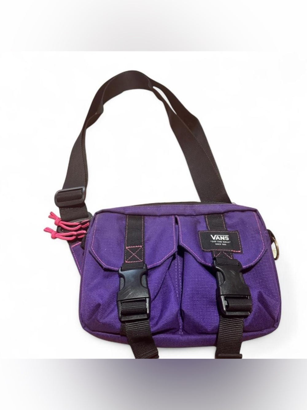 Vans Purple Crossbody Bag with Black  Strap